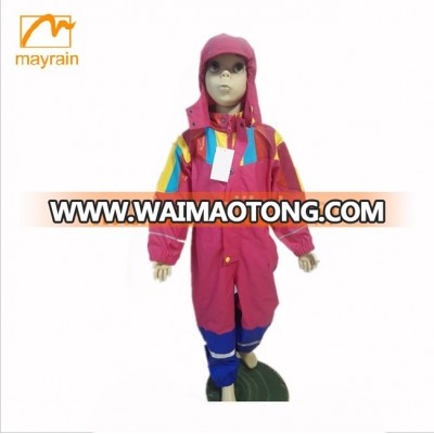 waterproof pu rain coverall ski wear