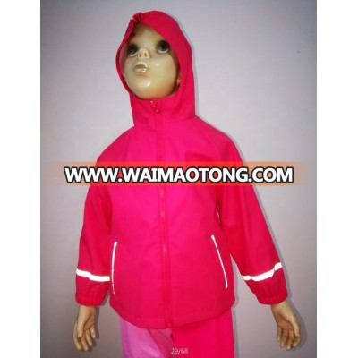 children  waterproof PU raincoat, PU kid's Jacket